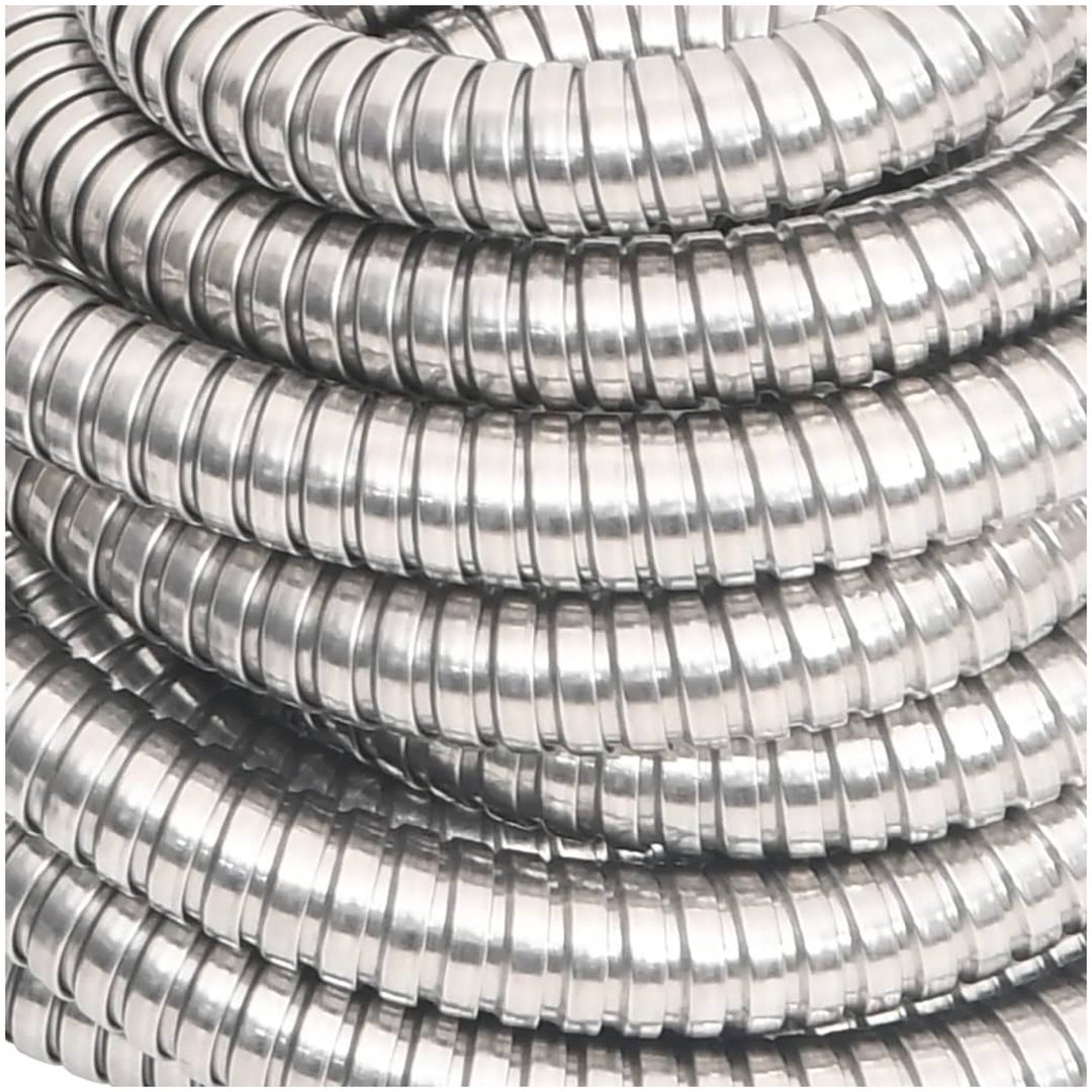 Slang med sprutmunstycke silver 0,6" rostfritt stål vidaXL 7.5 m – bild 6