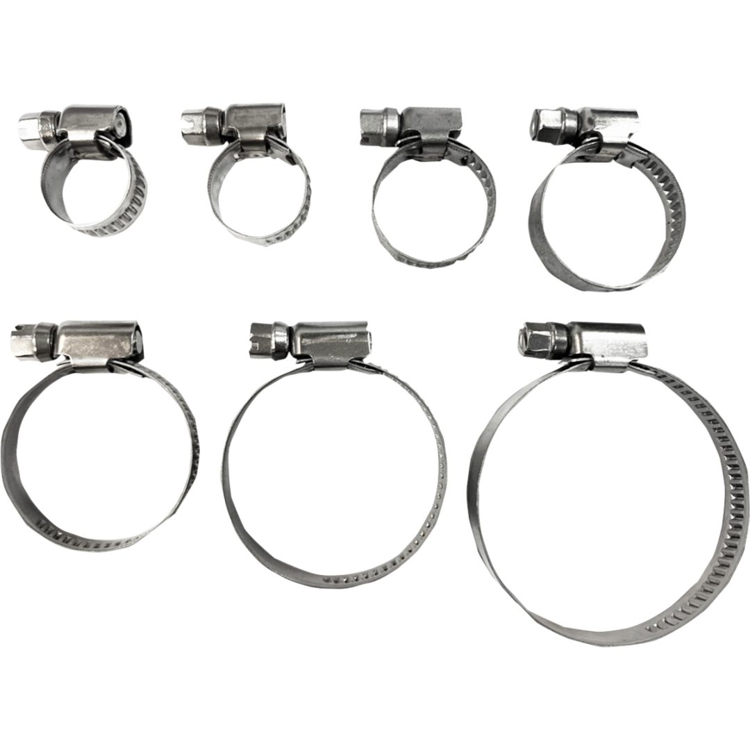 Slangklämma Embossed Rostfritt Stål Silver PARTS UNLIMITED