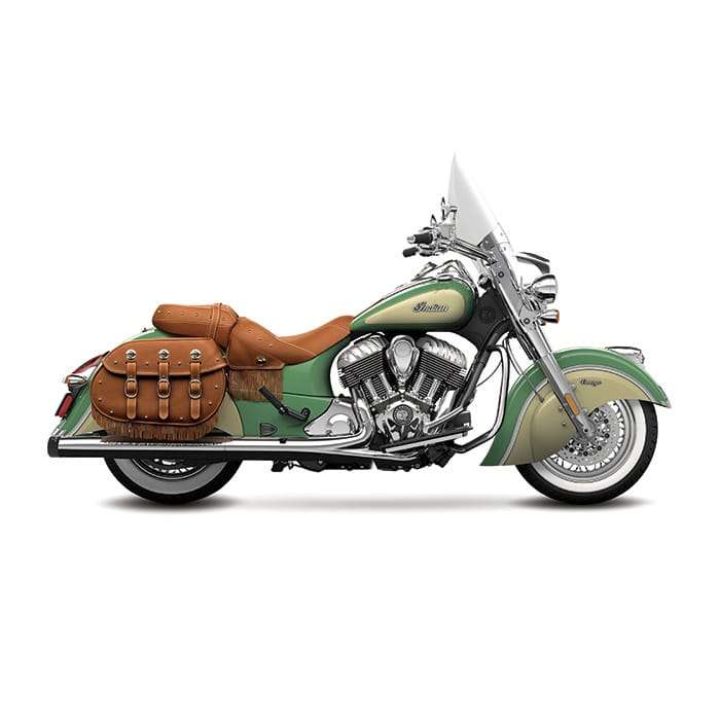 SLIP-ON Chieftain 4 tum Indian RINEHART RACING Krom med Svart End Cap – bild 2
