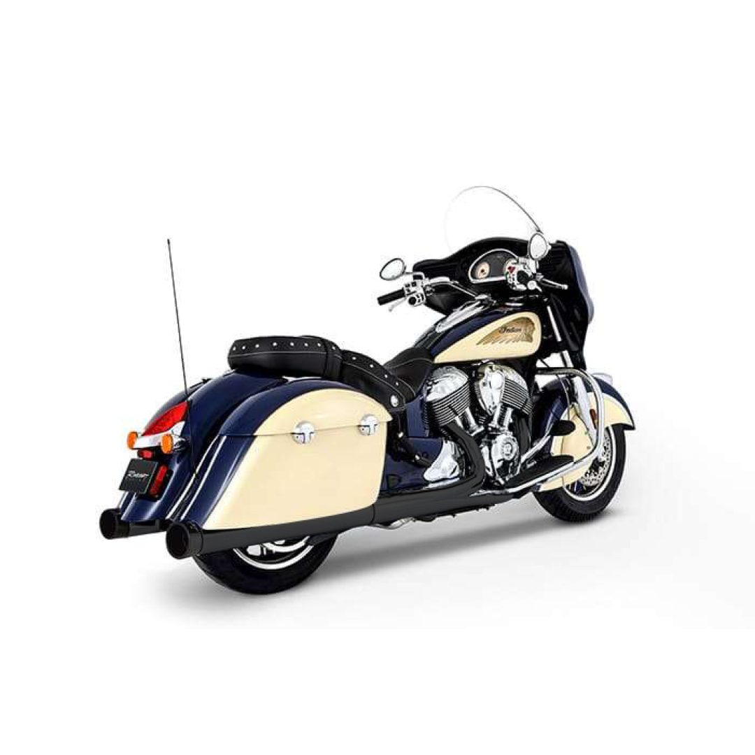 SLIP-ON Dark Horse 4 tum Indian RINEHART RACING Svart med Svart End Cap – bild 2