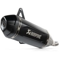 SLIP-ON LINE MUFFLER BLACK STAINLESS STEEL & BLACK SS END CAP