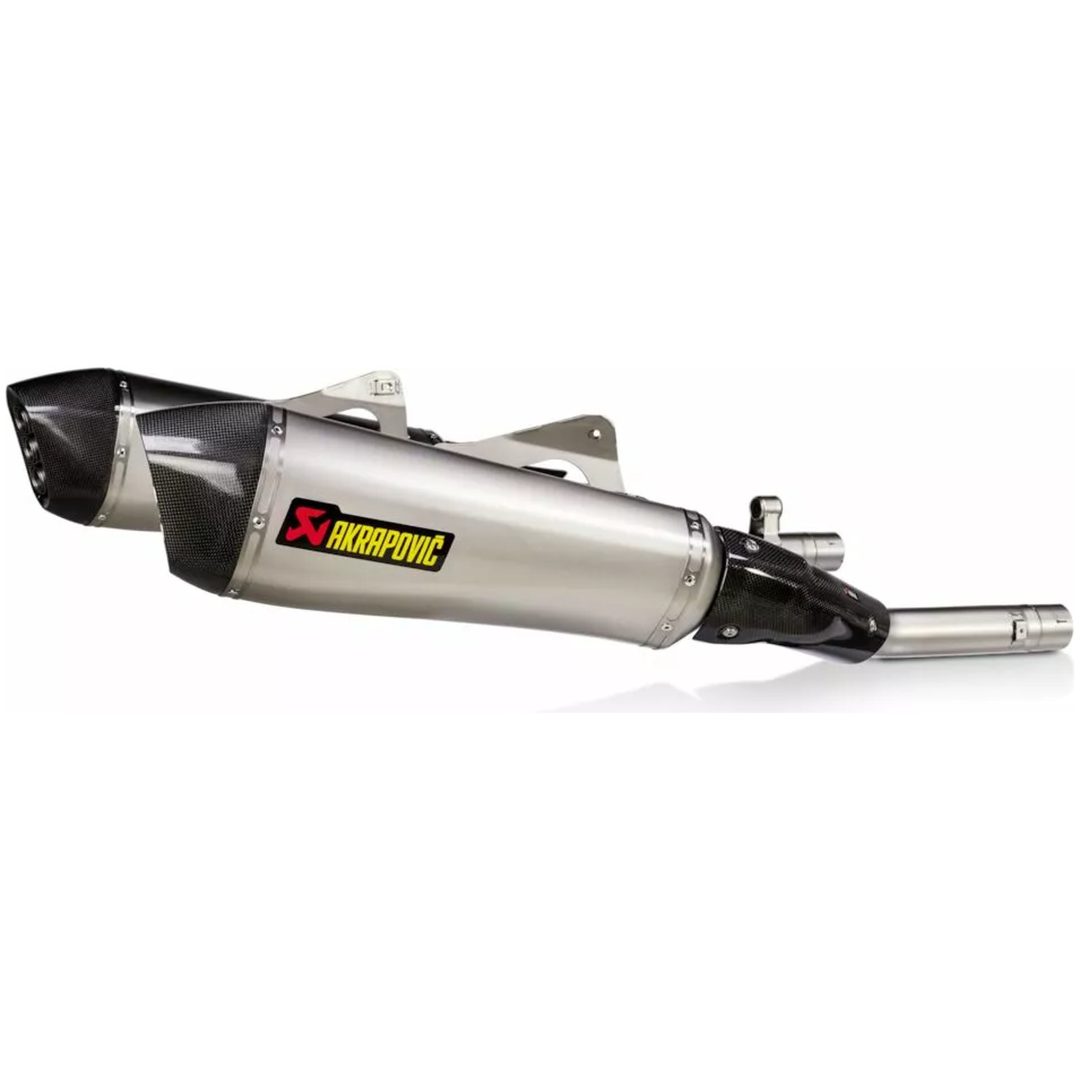 Slip-On Ljuddämpare Dubbel Titanlook AKRAPOVIC