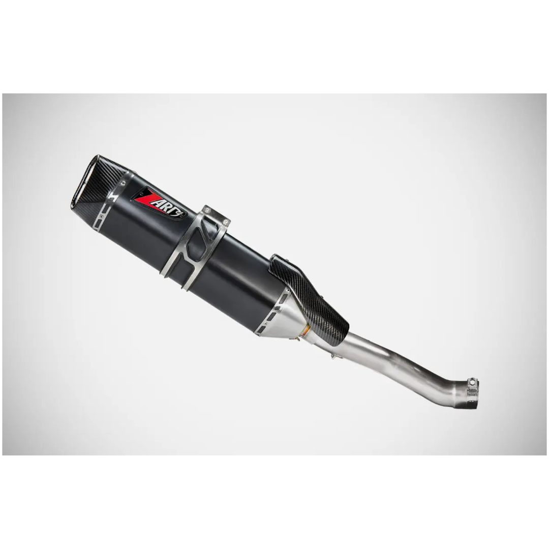 Slip-On Ljuddämpare E5 SS Svart Kolfiberändlock ZARD