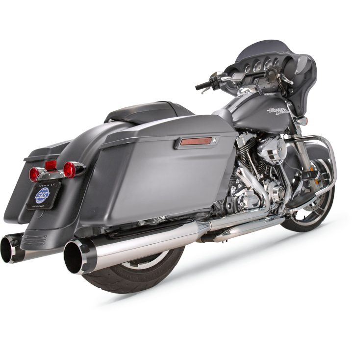 SLIP-ON MK45 4,5 Tum S&S Cycle Chrome / Svart Thruster ände – bild 3