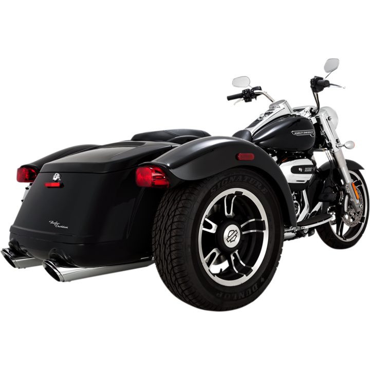 Slip-On Twin Slash Straight Can Stål VANCE & HINES MUFFLER TS 17-18 FLRT – bild 2