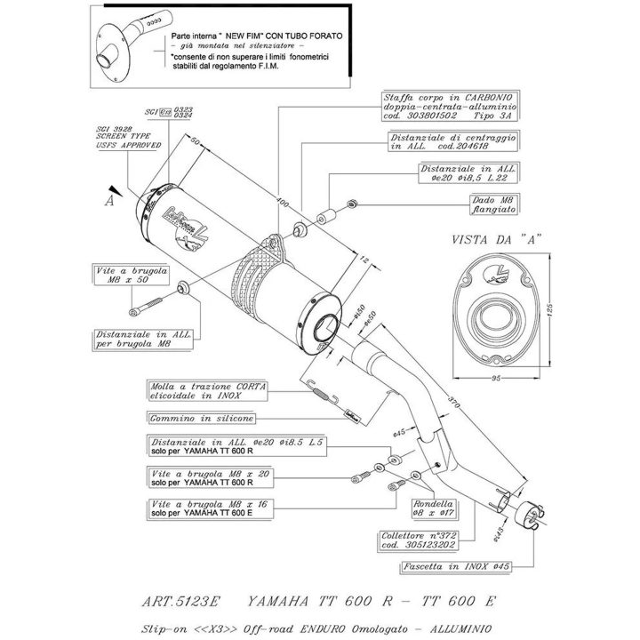Slip-On X3 Aluminium/Rostfritt LeoVince Ljuddämpare – bild 2
