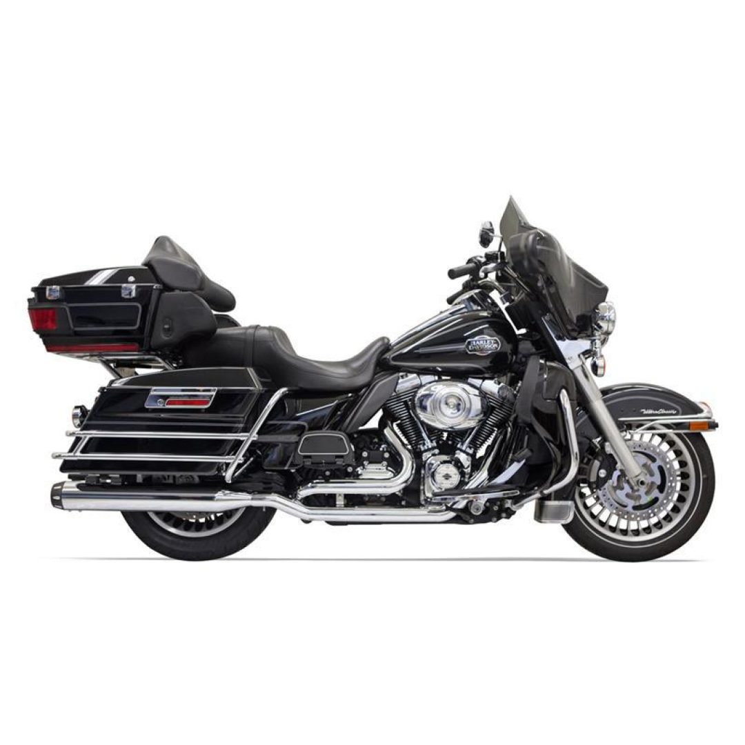 Slipon Megaphone Harley-Davidson 2-INTO-2 Chrome BASSANI XHAUST True Dual / Down Under