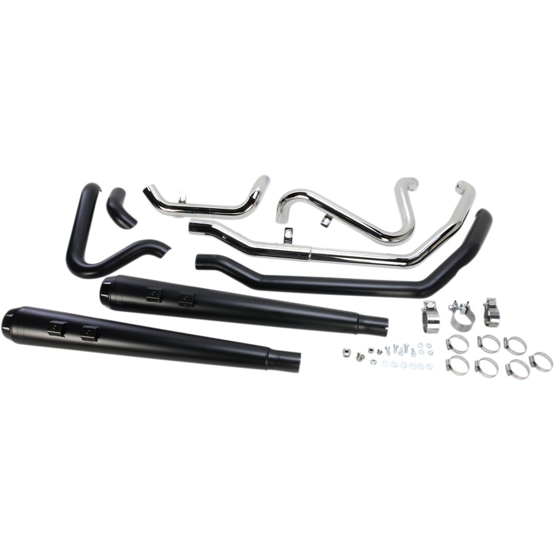 Slipon Megaphone Harley-Davidson 2-INTO-2 Svart BASSANI XHAUST True Dual / Down Under – bild 3