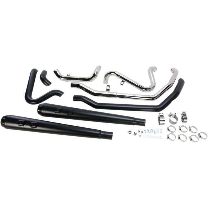 Slipon Megaphone Harley-Davidson 2-INTO-2 Svart BASSANI XHAUST True Dual / Down Under – bild 3