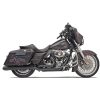 Slipon Megaphone Harley-Davidson 2-INTO-2 Svart BASSANI XHAUST True Dual / Down Under – miniatyr 1