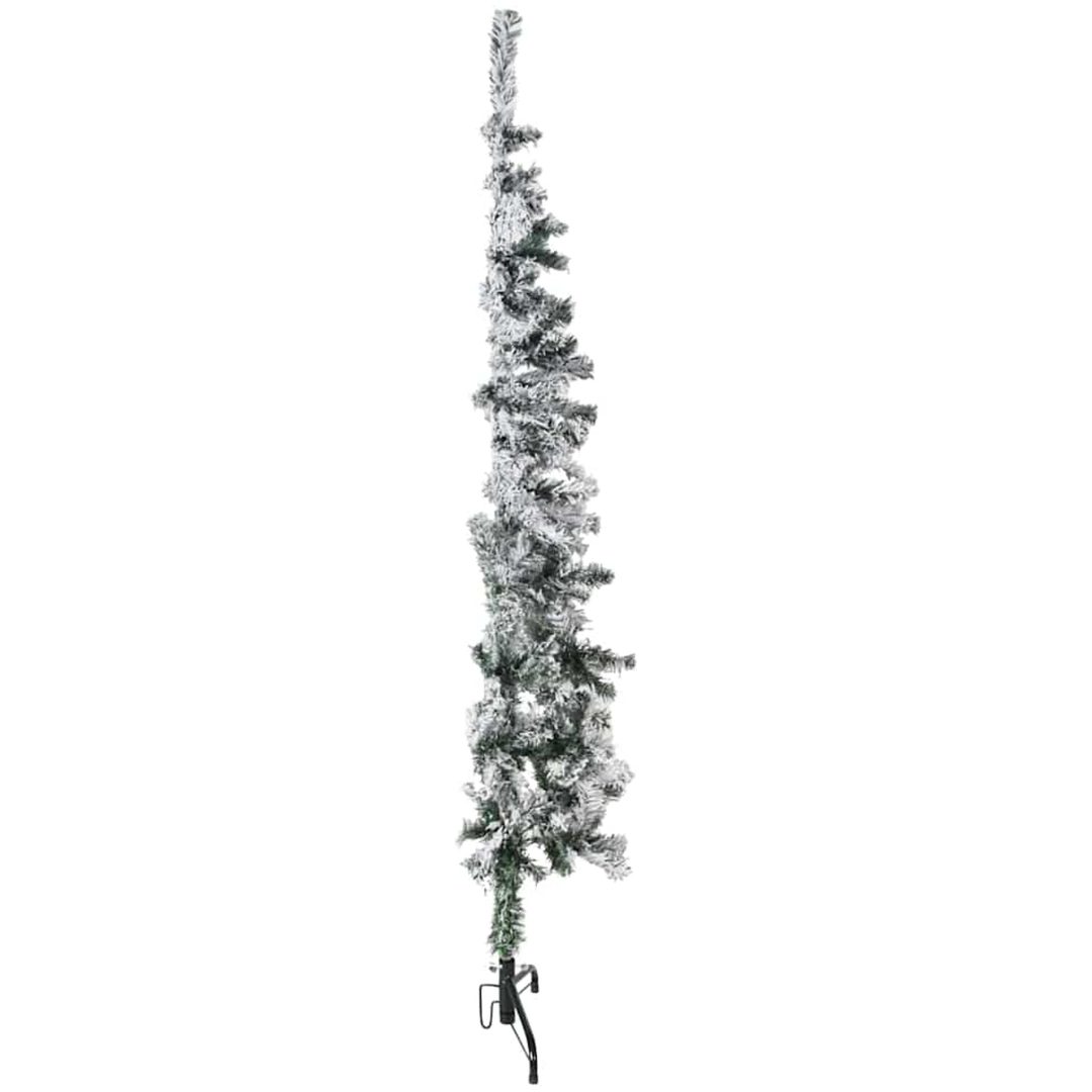 Smal halv plastgran med snö 150 cm vidaXL 150 x 44 cm – bild 3