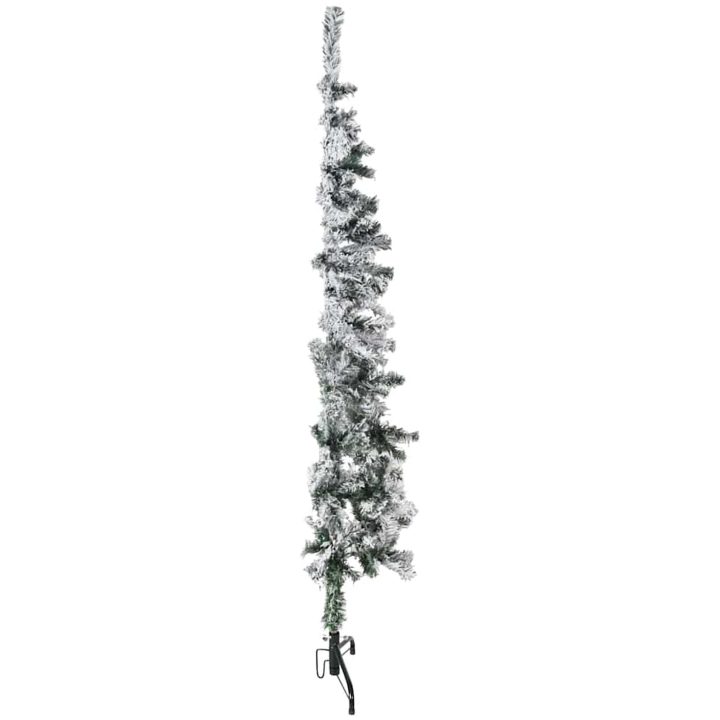 Smal halv plastgran med snö 150 cm vidaXL 150 x 44 cm – bild 3