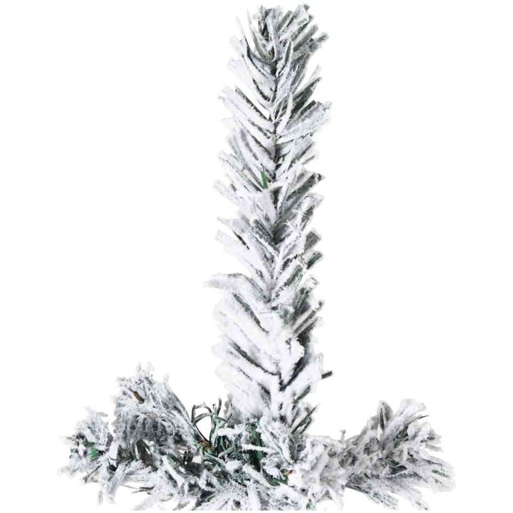 Smal halv plastgran med snö 150 cm vidaXL 150 x 44 cm – bild 5