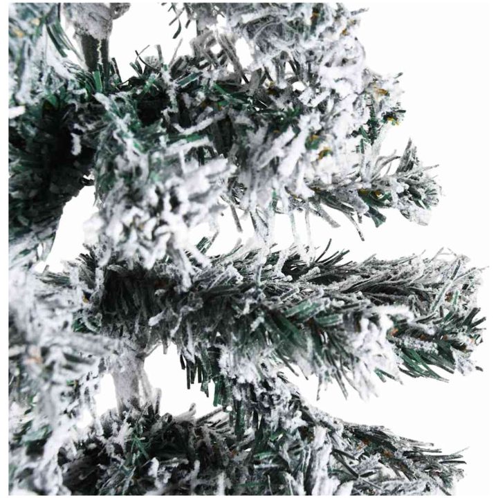 Smal halv plastgran med snö 150 cm vidaXL 150 x 44 cm – bild 6