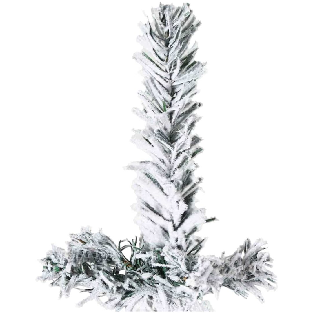 Smal halv plastgran med snö 180 cm vidaXL 180 x 49 cm – bild 6