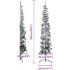 Smal halv plastgran med snö 180 cm vidaXL 180 x 49 cm – miniatyr 10