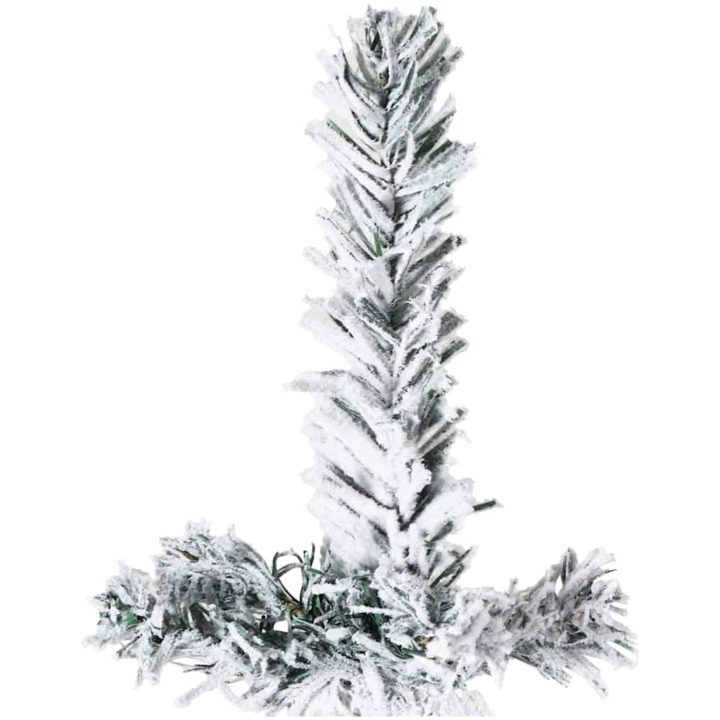 Smal halv plastgran med snö 210 cm vidaXL 210 x 55 cm – bild 5