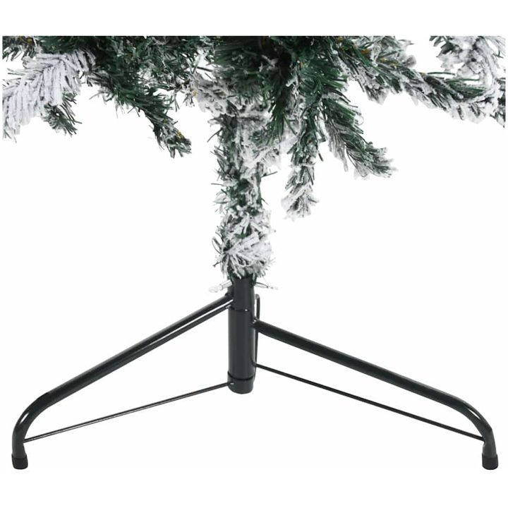 Smal halv plastgran med snö 210 cm vidaXL 210 x 55 cm – bild 7