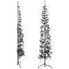 Smal halv plastgran med snö 240 cm vidaXL 240 x 61 cm – miniatyr 4