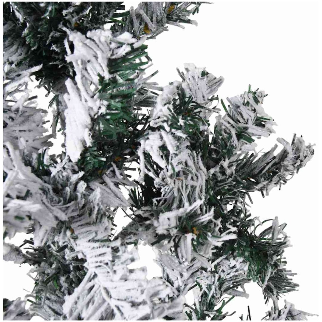 Smal halv plastgran med snö 240 cm vidaXL 240 x 61 cm – bild 7