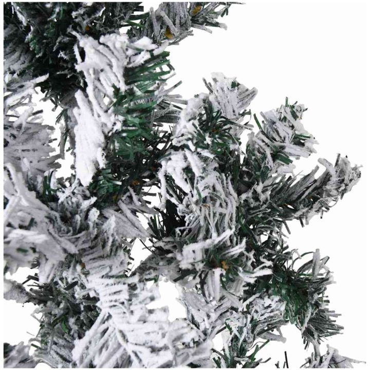 Smal halv plastgran med snö 240 cm vidaXL 240 x 61 cm – bild 7