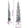 Smal halv plastgran med snö 240 cm vidaXL 240 x 61 cm – miniatyr 10