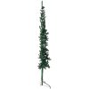 Smal halv plastgran med stativ grön 120 cm vidaXL 120 x 39 cm – miniatyr 4