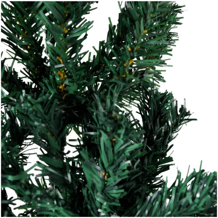 Smal halv plastgran med stativ grön 120 cm vidaXL 120 x 39 cm – bild 5