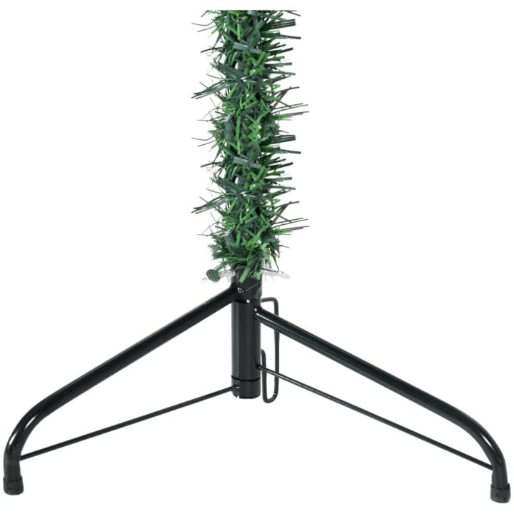 Smal halv plastgran med stativ grön 120 cm vidaXL 120 x 39 cm – bild 6