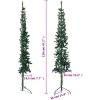 Smal halv plastgran med stativ grön 120 cm vidaXL 120 x 39 cm – miniatyr 8