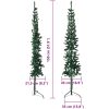 Smal halv plastgran med stativ grön 150 cm vidaXL 150 x 44 cm – miniatyr 9