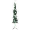 Smal halv plastgran med stativ grön 150 cm vidaXL 150 x 44 cm – miniatyr 1