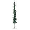 Smal halv plastgran med stativ grön 180 cm vidaXL 180 x 49 cm – miniatyr 4