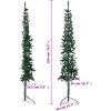 Smal halv plastgran med stativ grön 180 cm vidaXL 180 x 49 cm – miniatyr 8