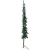 Smal halv plastgran med stativ grön 210 cm vidaXL 210 x 55 cm – miniatyr 2