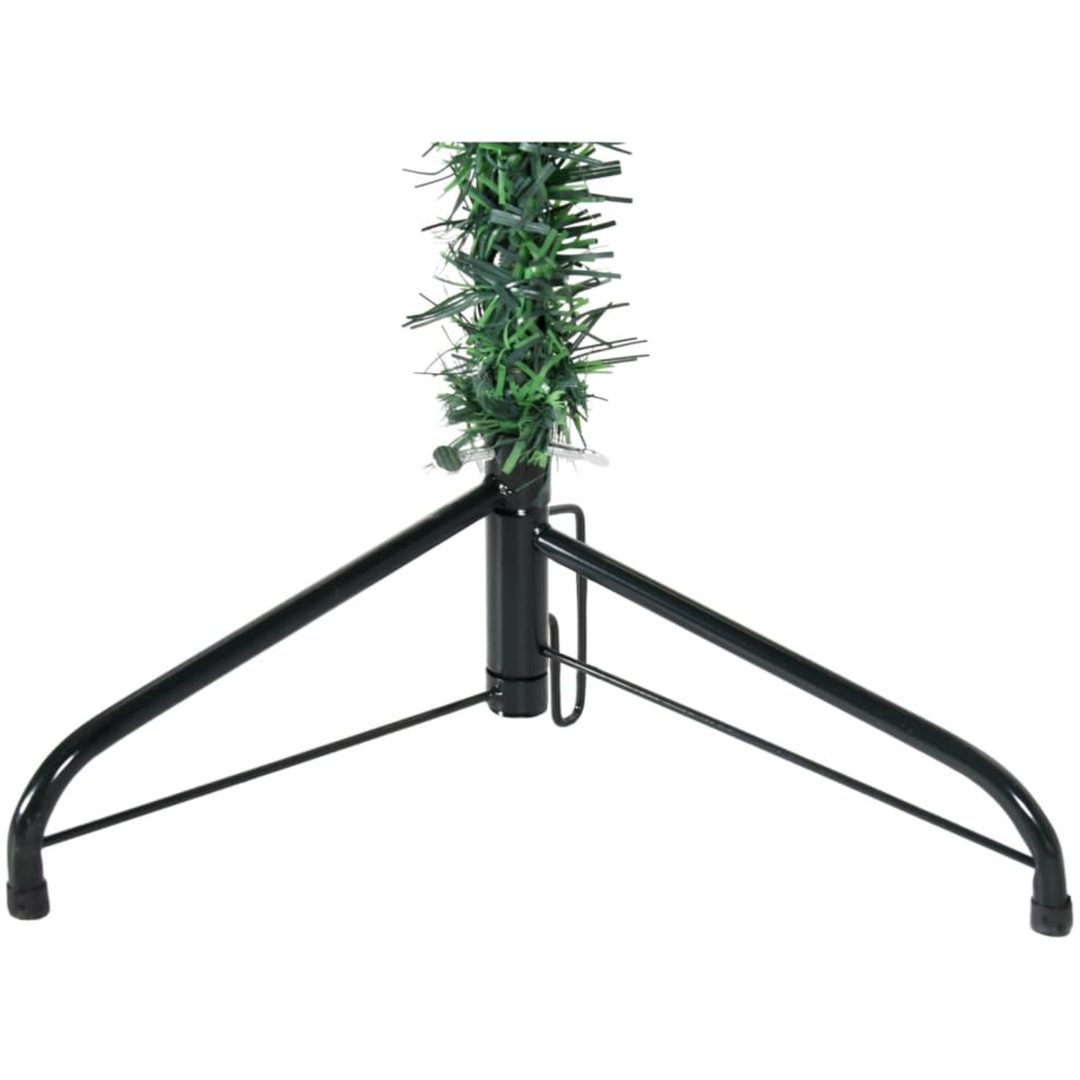 Smal halv plastgran med stativ grön 210 cm vidaXL 210 x 55 cm – bild 5