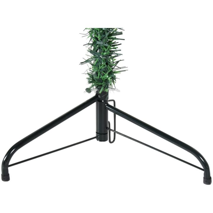 Smal halv plastgran med stativ grön 210 cm vidaXL 210 x 55 cm – bild 5