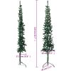Smal halv plastgran med stativ grön 210 cm vidaXL 210 x 55 cm – miniatyr 7