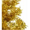 Smal halv plastgran med stativ guld 120 cm vidaXL 120 x 40 cm – miniatyr 6