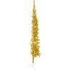 Smal halv plastgran med stativ guld 180 cm vidaXL 180 x 49 cm – miniatyr 4