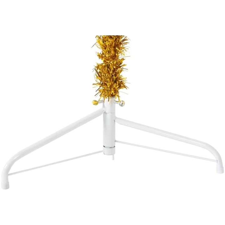 Smal halv plastgran med stativ guld 180 cm vidaXL 180 x 49 cm – bild 6