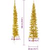 Smal halv plastgran med stativ guld 180 cm vidaXL 180 x 49 cm – miniatyr 9