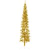 Smal halv plastgran med stativ guld 180 cm vidaXL 180 x 49 cm – miniatyr 1