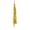 Smal halv plastgran med stativ guld 240 cm vidaXL 240 x 61 cm – miniatyr 4