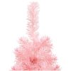 Smal halv plastgran med stativ rosa 150 cm vidaXL 150 x 45 cm – miniatyr 6