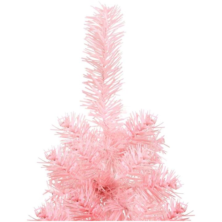 Smal halv plastgran med stativ rosa 150 cm vidaXL 150 x 45 cm – bild 6