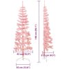 Smal halv plastgran med stativ rosa 150 cm vidaXL 150 x 45 cm – miniatyr 9