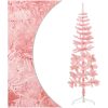 Smal halv plastgran med stativ rosa 180 cm vidaXL 180 x 49 cm – miniatyr 3