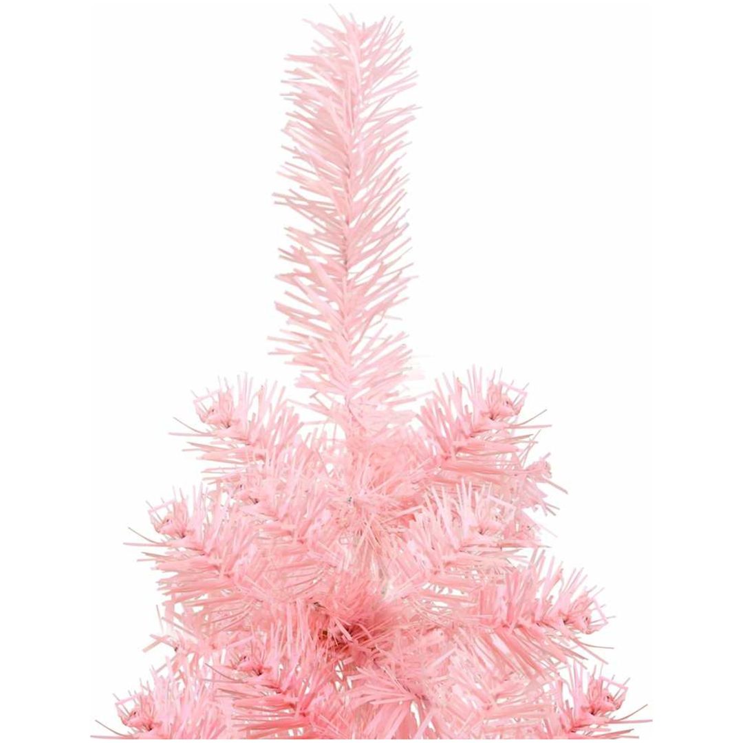 Smal halv plastgran med stativ rosa 180 cm vidaXL 180 x 49 cm – bild 6