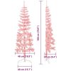Smal halv plastgran med stativ rosa 180 cm vidaXL 180 x 49 cm – miniatyr 10